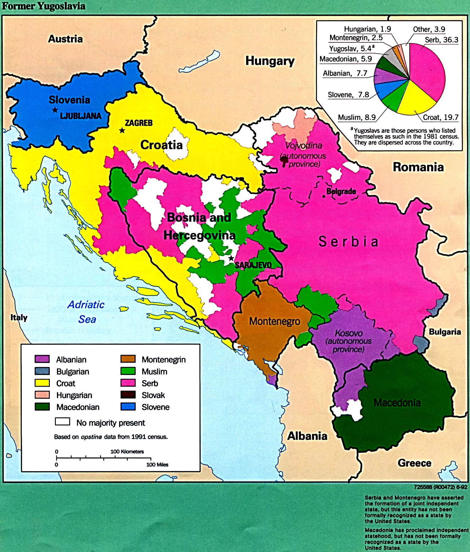 Map Yugoslavia