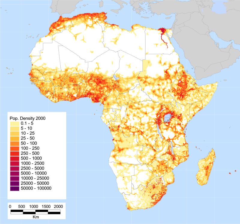 List Of Population Density In Africa South Of The Sahara 57
