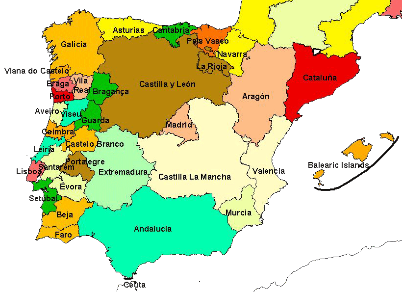 map of spain provinces
